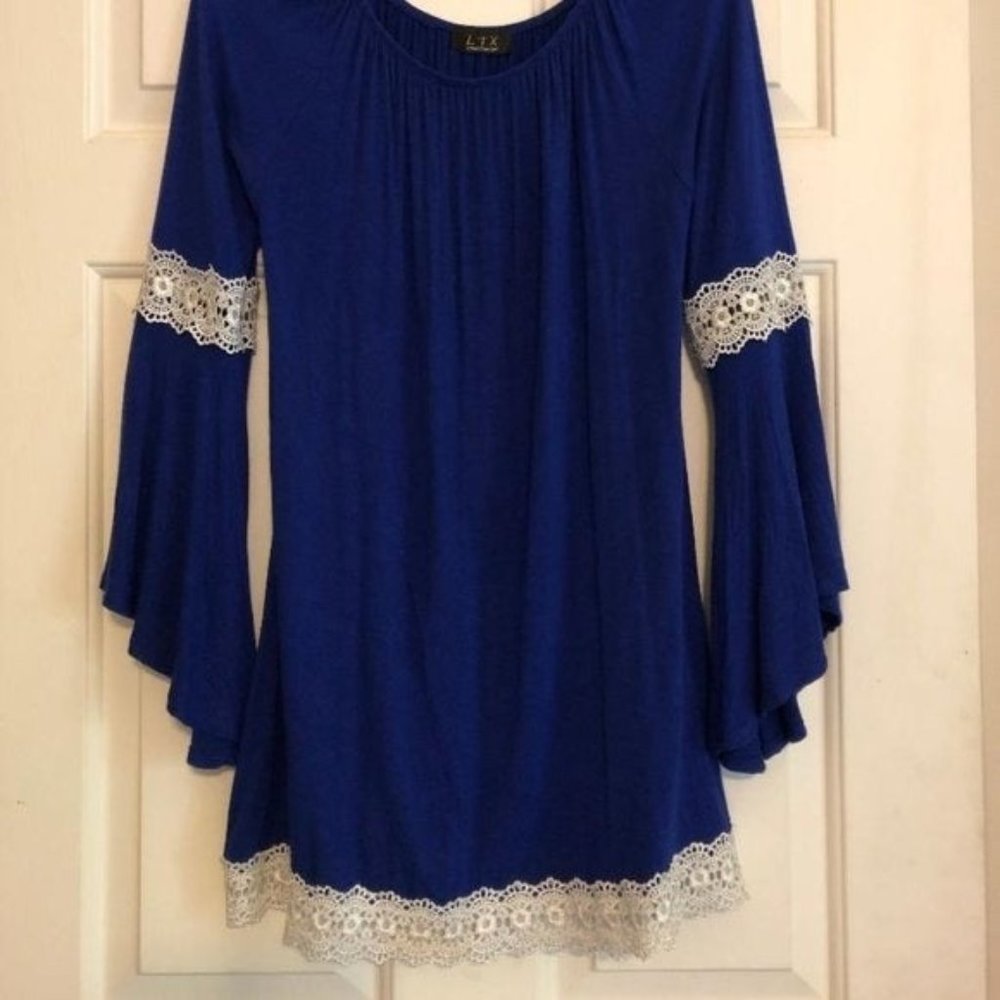 Royal Blue long sleeve top Size M